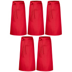 5er Pack Bistroschürzen Vorbinder 100 x 100 cm rot...
