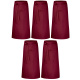 5er Pack Bistroschürzen Vorbinder 100 x 100 cm bordeaux 35% Baumwolle / 65% Polyester