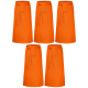 5er Pack Bistroschürzen Vorbinder 100 x 100 cm orange 35% Baumwolle / 65% Polyester