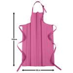 Latzschürze 100 x 80 cm pink 35% Baumwolle / 65% Polyester