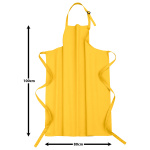Latzschürze 100 x 80 cm gelb 35% Baumwolle / 65% Polyester