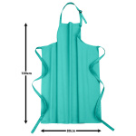 Latzschürze 100 x 80 cm türkis 35% Baumwolle / 65% Polyester