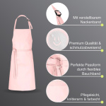 3er Pack Latzschürzen 100 x 80 cm rosa 35% Baumwolle / 65% Polyester