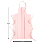 3er Pack Latzschürzen 100 x 80 cm rosa 35% Baumwolle / 65% Polyester