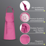 3er Pack Latzschürzen 100 x 80 cm pink 35% Baumwolle / 65% Polyester