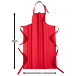 3er Pack Latzschürzen 100 x 80 cm rot 35% Baumwolle / 65% Polyester