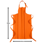 3er Pack Latzschürzen 100 x 80 cm orange 35% Baumwolle / 65% Polyester