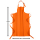 3er Pack Latzschürzen 100 x 80 cm orange 35% Baumwolle / 65% Polyester