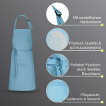 3er Pack Latzschürzen 100 x 80 cm himmelblau 35% Baumwolle / 65% Polyester