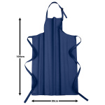 3er Pack Latzschürzen 100 x 80 cm marineblau 35% Baumwolle / 65% Polyester