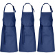 3er Pack Latzschürzen 100 x 80 cm marineblau 35% Baumwolle / 65% Polyester