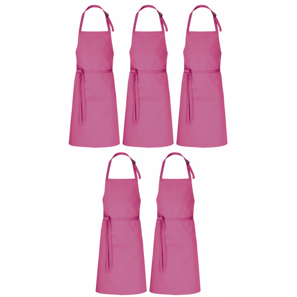 5er Pack Latzschürzen 100 x 80 cm pink 35% Baumwolle / 65% Polyester