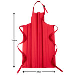 5er Pack Latzschürzen 100 x 80 cm rot 35% Baumwolle / 65% Polyester