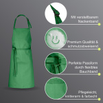 5er Pack Latzschürzen 100 x 80 cm grün 35% Baumwolle / 65% Polyester
