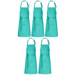 5er Pack Latzschürzen 100 x 80 cm türkis 35%...