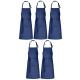 5er Pack Latzschürzen 100 x 80 cm marineblau 35% Baumwolle / 65% Polyester