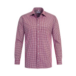 Greiff Herren-Hemd Modell 6667 bordeaux kariert 3738