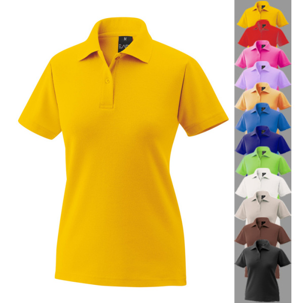 Damen Poloshirt Polo Shirt gelb L