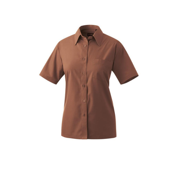 Bluse halbarm Modell 451 60% Baumwolle, 40% Polyester toffee 52