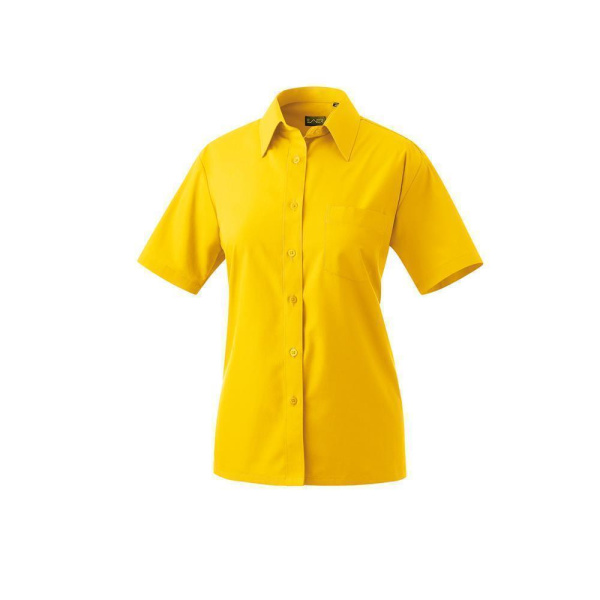 Bluse halbarm Modell 451 60% Baumwolle, 40% Polyester gelb 38