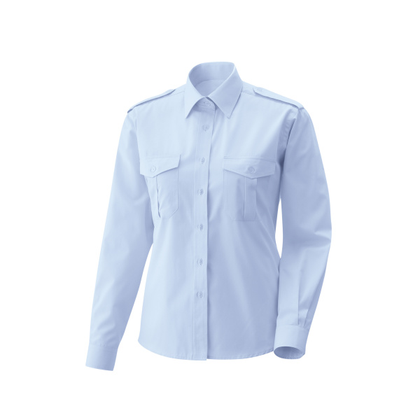 Damen Pilotenbluse, langarm light blue 38