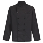 Deluxe-Kochjacke langarm schwarz - Für Damen und Herren - XS