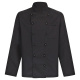 Deluxe-Kochjacke langarm schwarz - Für Damen und Herren - XS