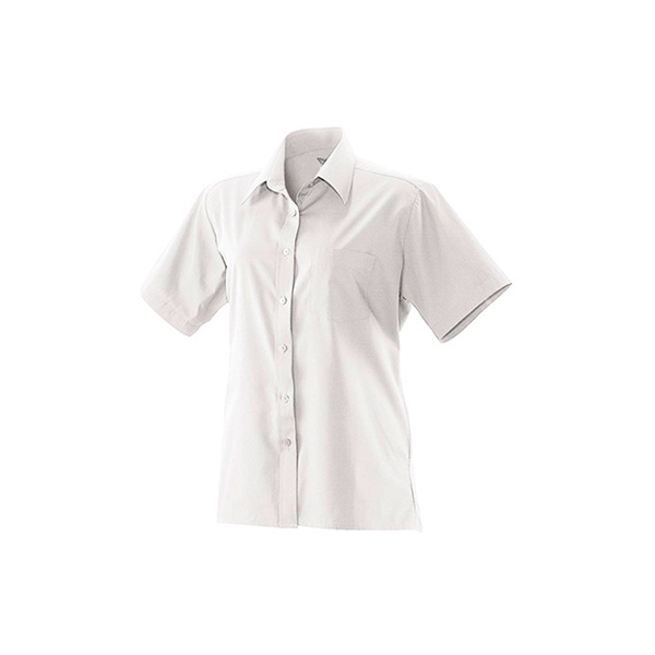 Bluse halbarm Modell 451 60% Baumwolle, 40% Polyester weiß 44