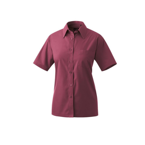 Bluse halbarm Modell 451 60% Baumwolle, 40% Polyester bordeaux 44