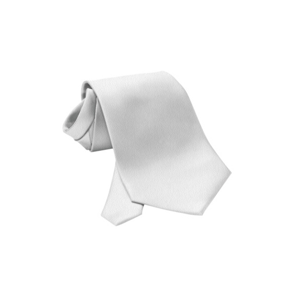 Krawatte Modell 914 65% Polyester, 35% Baumwolle weiß