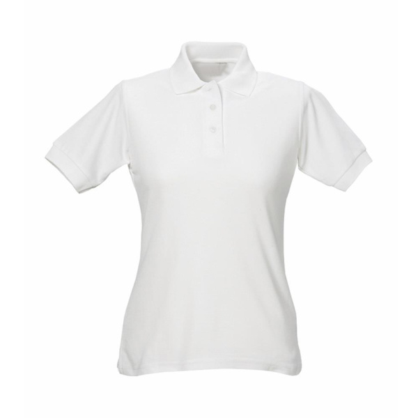 Damen Polo-Shirt Piqué weiß XS