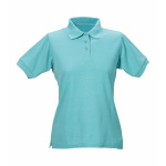 Damen Polo-Shirt Piqué türkis 4XL
