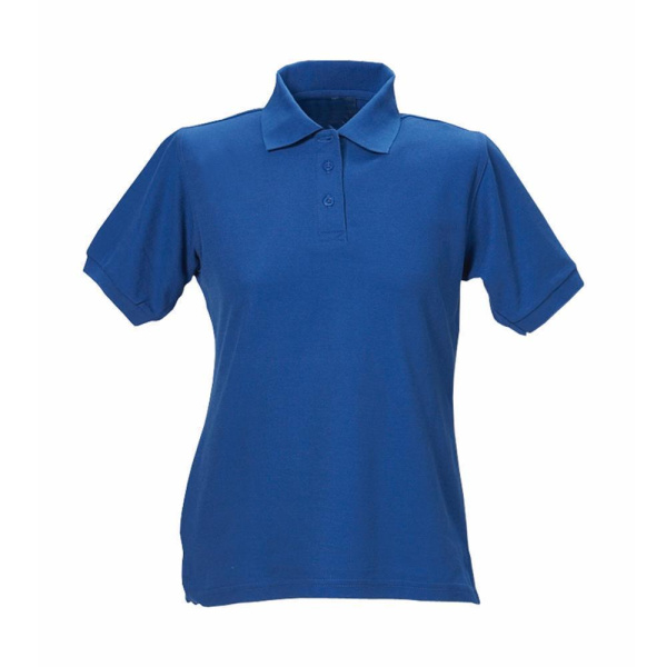 Damen Polo-Shirt Piqué royalblau L