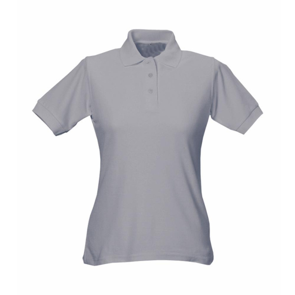 Damen Polo-Shirt Piqué grau 5XL
