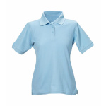 Damen Polo-Shirt Piqué himmelblau L