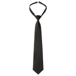 Security Krawatte schwarz, Knoten vorgebunden mit Gummizug oder Clip Verschluss, für Sicherheit, Service & Gastronomie