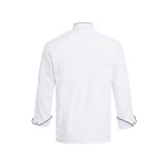 GREIFF Herren-Kochjacke  Modell 5568 weiss/Paspel schwarz Gr. XL