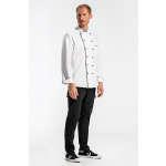 GREIFF Herren-Kochjacke  Modell 5568 weiss/Paspel schwarz Gr. XL