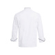 GREIFF Herren-Kochjacke  Modell 5568 weiss/Paspel schwarz Gr. XL