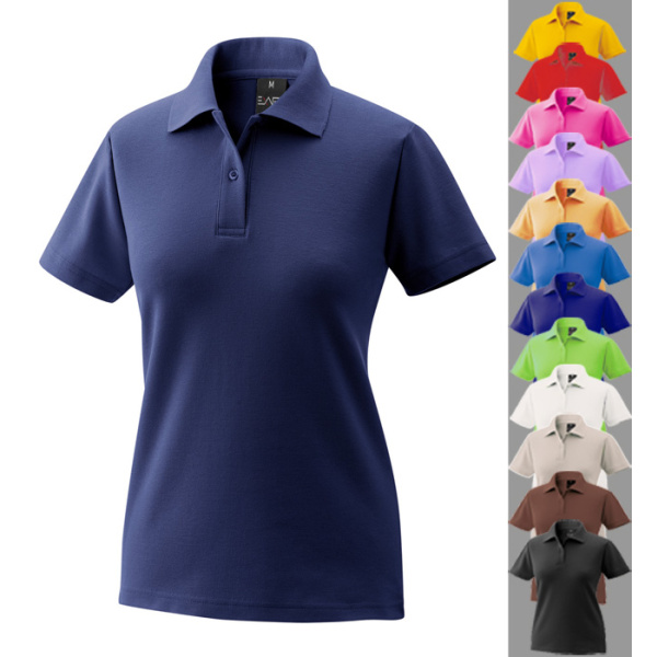 Damen Poloshirt Polo Shirt marine blau 3XL