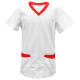 Kasack Modell 282 weiß Besatz rot Gr.XL