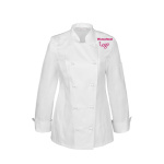 GREIFF Damen-Kochjacke  Modell 5407 weiss Gr. XXL mit Stickerei