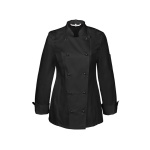 GREIFF Damen-Kochjacke  Modell 5407 schwarz Gr. S mit Stickerei