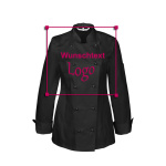 GREIFF Damen-Kochjacke  Modell 5407 schwarz Gr. XS mit...