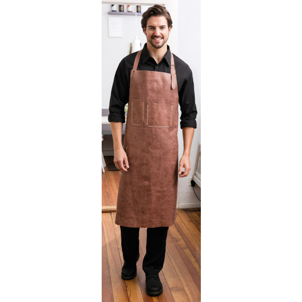 Latzschürze Modell 179 59x88cm aus Leder brown