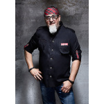 Kochjacke Raw-Draft ROCK CHEF®-Stage2 schwarz Gr.54