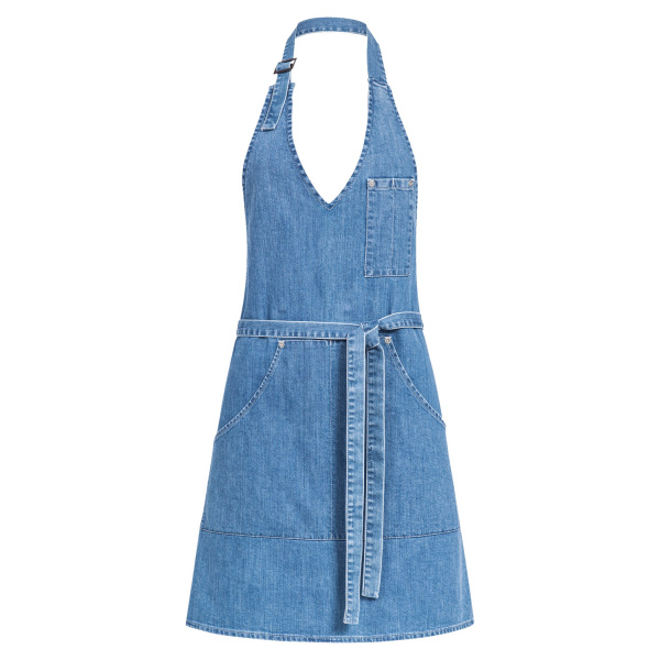 Damen-Latzschürze 70x65 Modell 44118 light blue denim