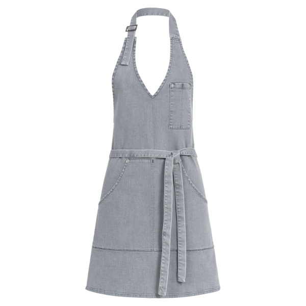 Damen-Latzschürze 70x65 Modell 44119 light grey denim