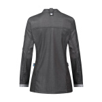 Damen-Kochjacke Bikersyle RF Modell 5415 denimoptik anthrazit Gr.XXL