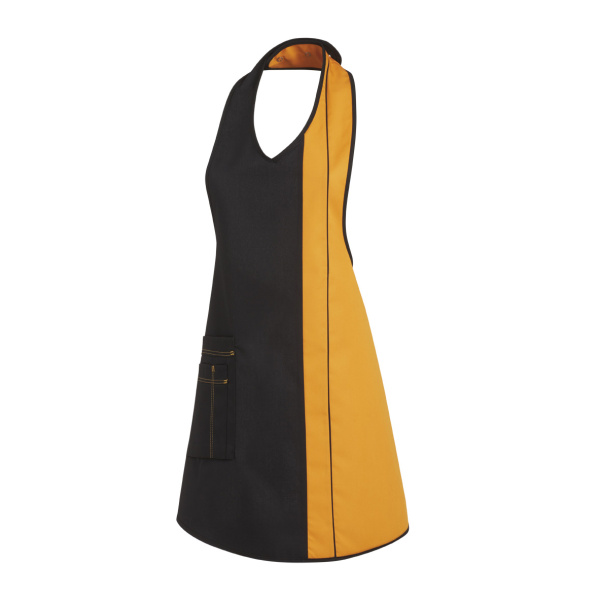 Damen-Latzschürze Modell 11/2540 schwarz/sun